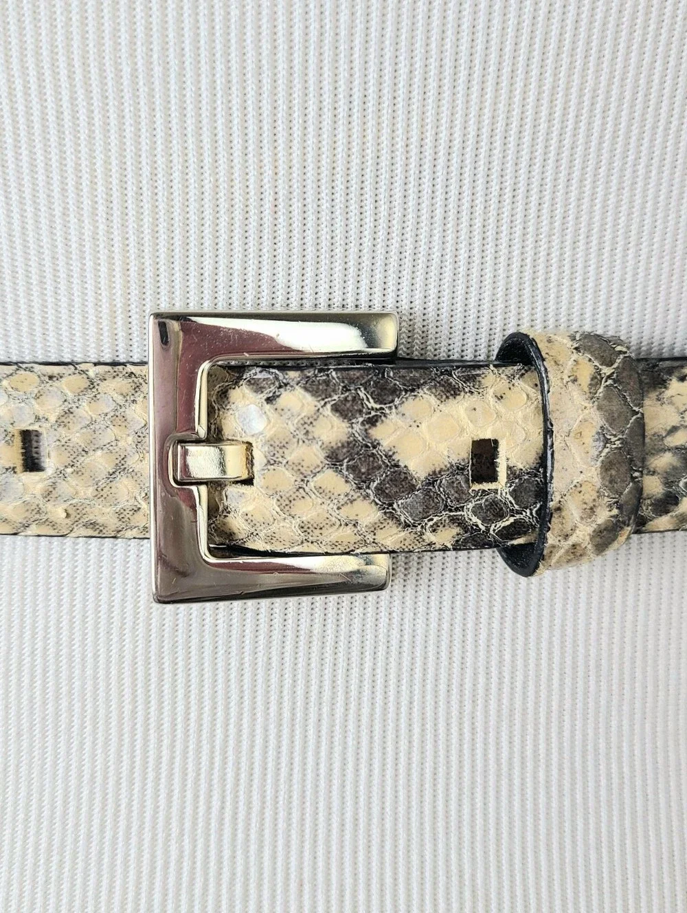 Ann Taylor Snakeskin Italian Genuine Leather Vintage Belt